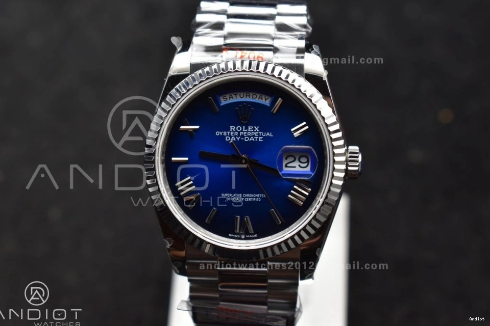 on Bracelet Weight) Roman vr3255 QF V5 Dial Best Faded Steel (Gain President 36 SS 904L Blue Edition DayDate 0213